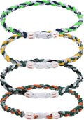 4 Pieces Baseball Necklaces for Boys,Three Braided Rope Tornado Sports Titanium Necklaces,Christmas Gifts Baseball Accessories Drip