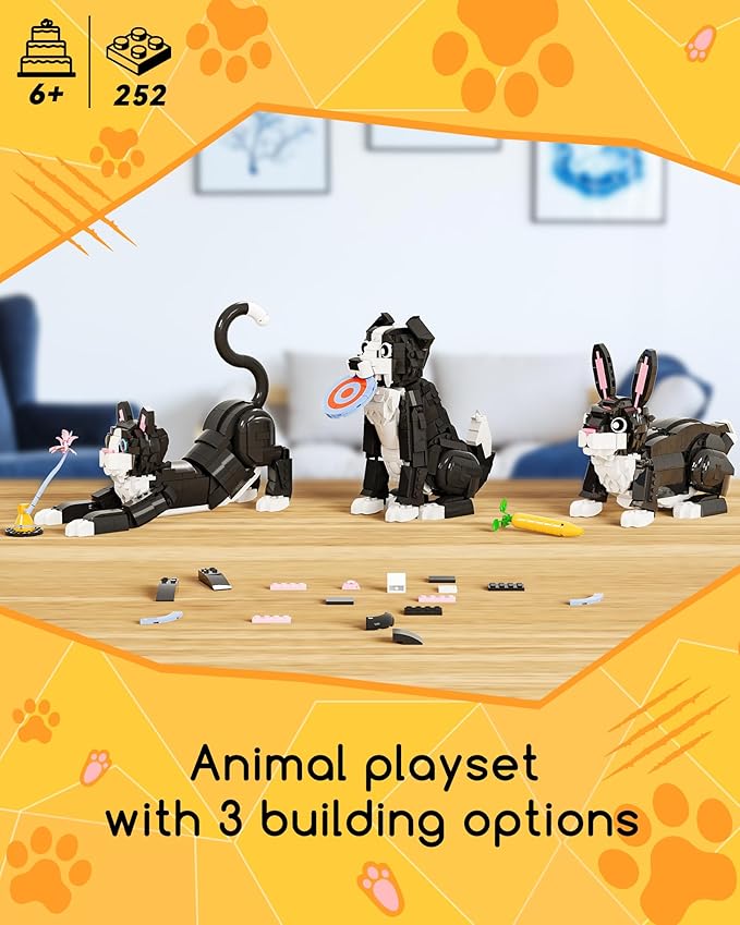 3 in 1 Animal Tuxedo Cat Building Set - Image 2
