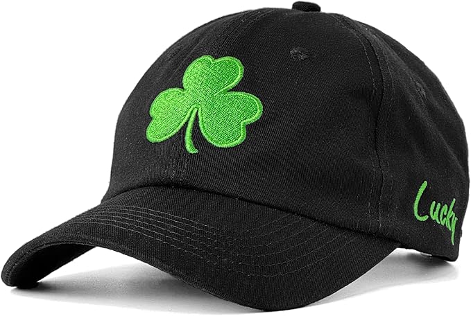 St Patricks Day hat Green Baseball Cap Shamrock Embroidered for man Women Funny