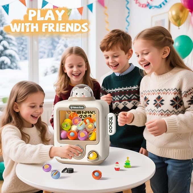 34 Pcs Claw Machine for Kids 3-12, Bears Gachapon Machine Toys for Girls 3 4 5 - Image 2