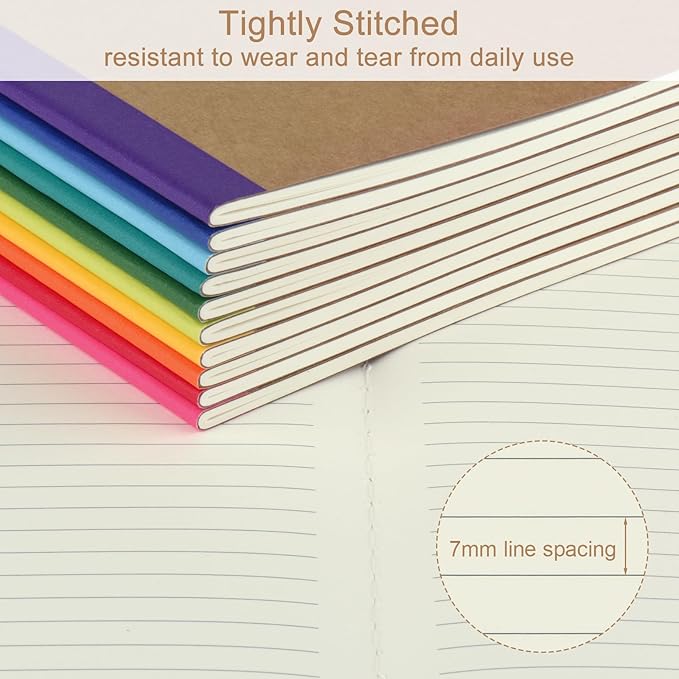 ZCZN 50 Pack Colorful Lined Notebooks Bulk, A5 Journals - Image 5