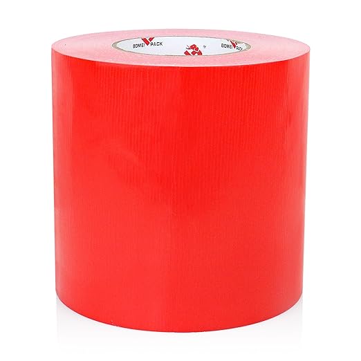 BOMEI PACK 6" Red Duct Tape, Wide Roll, 6 Inches x 60 Yards, 9 Mil Thick Heavy by BOMEIPACK
