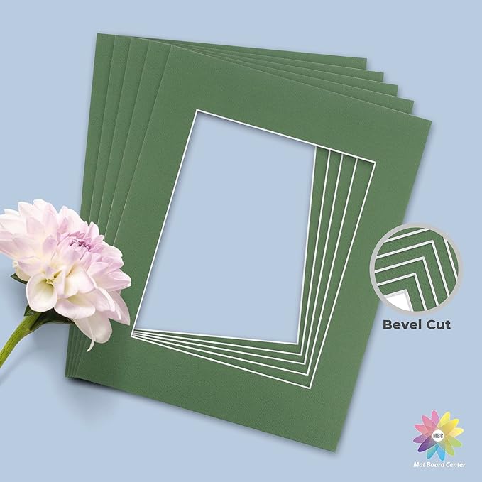 Mat Board Center, 11x14 for 8x10 Basque Green Color Mats - Image 5