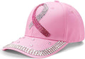 American Flag Hats Love Breast Cancer Adjustable Rhinestone Baseball Cap USA Patriotic Embroidered Baseball Trucker Hat