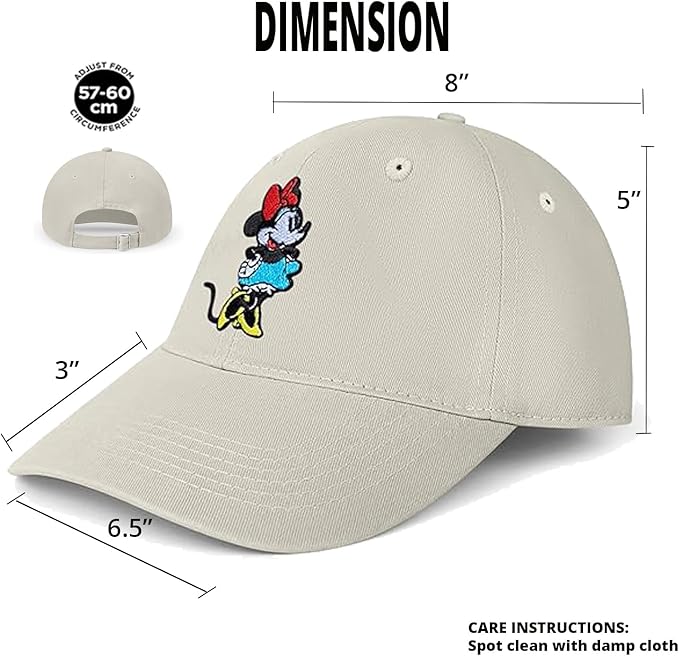 Disney Adult Baseball Cap, Minnie Mouse Adjustable Dad Hat