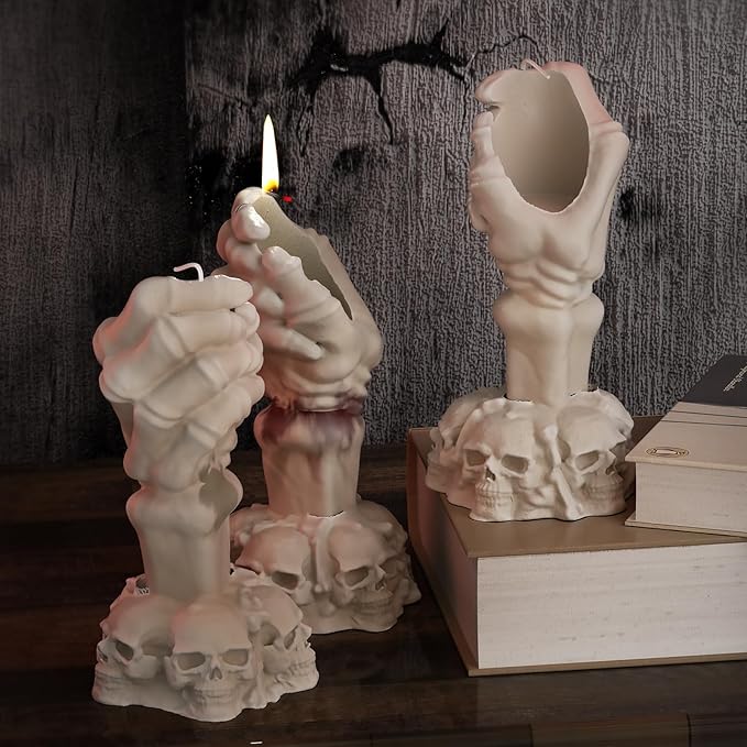 Skull Hand Soap & Candle Mold by ESEDAGESiliconeMold