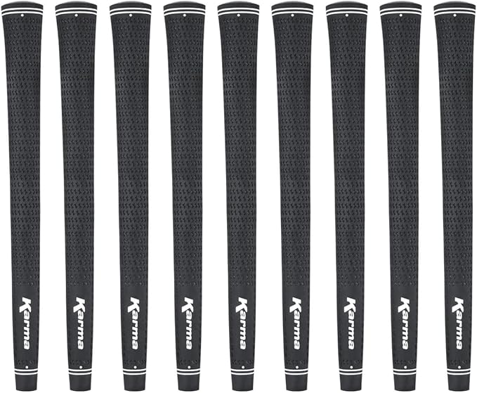 Karma Velour Golf Grips for Men, Women, Juniors | Undersize, Standard, Midsize, Oversize, & Jumbo | 6 Colors | Choose Single, 9, 13 Pack or Golf Club Grip Kit