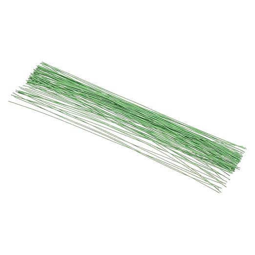 PATIKIL 20 Gauge 16" Floral Stem Wire, Light Green by PATIKIL