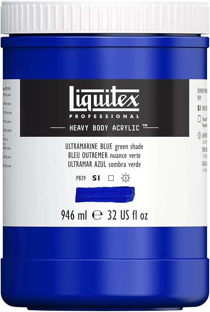 Liquitex Professional Heavy Body Acrylic Paint, 32-oz Pot, Ultramarine Blue by Liquitex