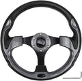 Golf Cart Steering Wheel, Skid Steering Wheel, Universal Golf Cart for Club Car EZGO RXV and TXT, Yamaha, Precedent Tempo, DS