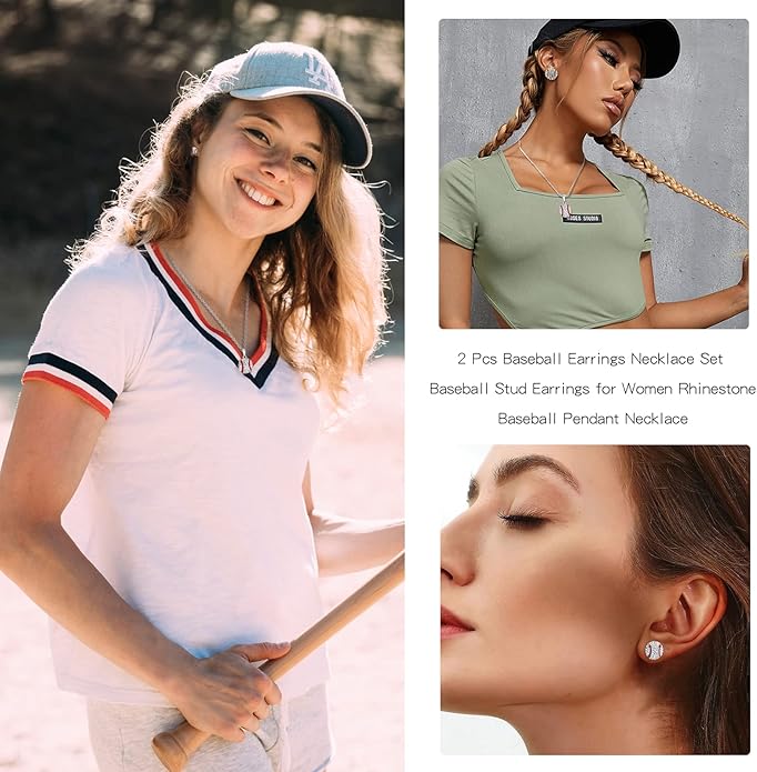 Baseball Earrings for Women Baseball Mom Accessories Essentials Game Day Fan Gifts Lightweight Sports Stud Earrings Jewelry Game Day Shirts Women