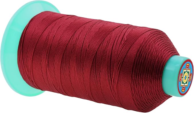 Mandala Crafts Bonded Nylon Thread Maroon Heavy Duty Sewing Threads - Image 2
