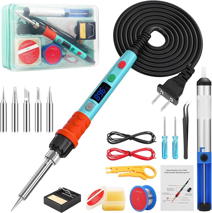 Soldering Iron Kit, 90W LED Digital Soldering Gun kit by Q-MINGSoldering