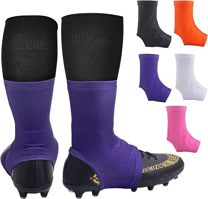 TUYUU Spats Football Cleat Covers,Youth Cleat Covers Football Keeps Dirt/Turf Debri Out,Bike Cleat Covers,Cleat Sleeves for Football Soccer Lacrosse Kids Teenagers Youths Adults.Cleat Cover