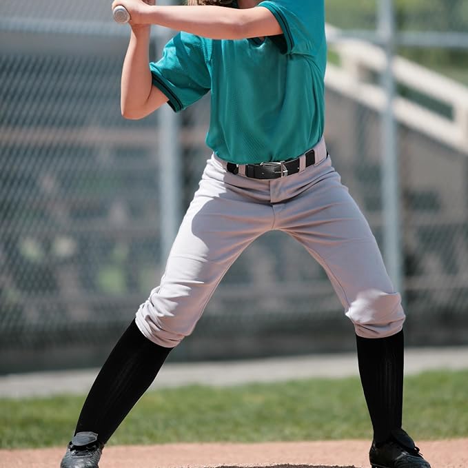 Dxhycc Youth Baseball Socks and Belt Combo Set Softball Baseball Socks and Elastic Waist Belt for Youth Boys Girls