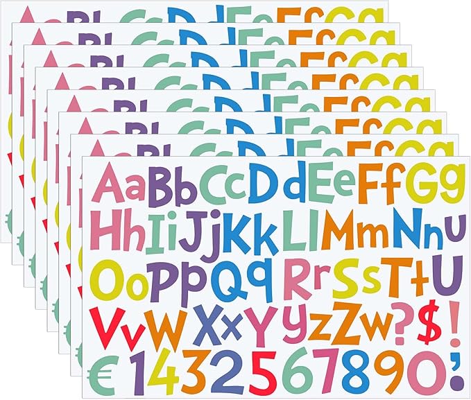 TaoBary 544 Pcs 2 Inch 16 Sheets Large Letter Stickers, Upper and Lower Case by TaoBary