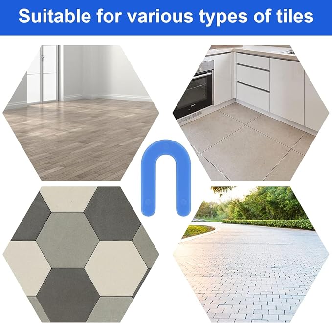 DGSL Tile Leveling System Tile Spacers 1/16 Inch, 1000 pieces Horseshoe Shim U - Image 4