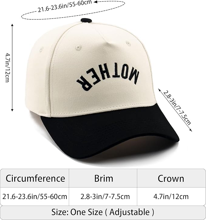 Embroidered Boy Girl Dad Mom Two-Tone Baseball Cap, Classic Dad Hat for Men Women His Her, Family Theme Gift Ideas