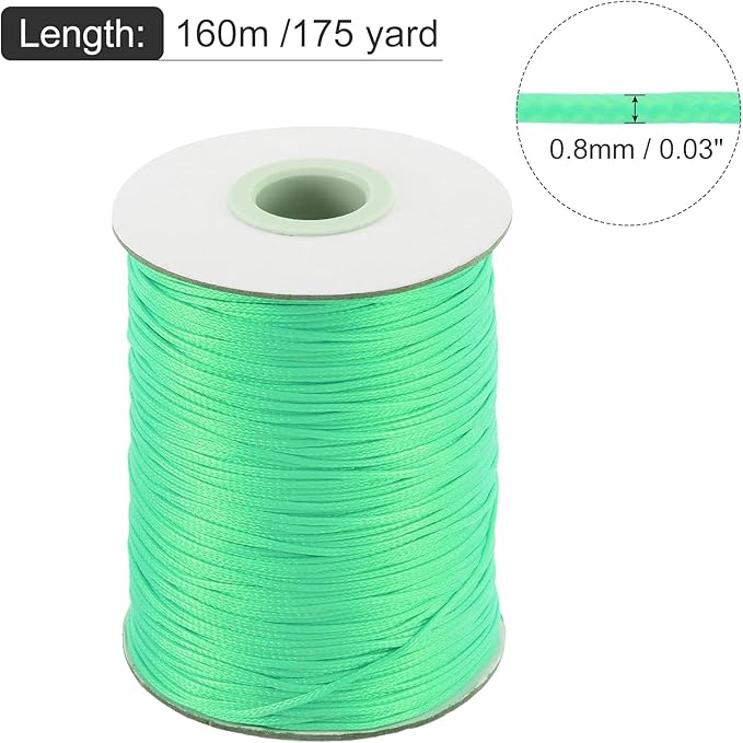 MECCANIXITY Waxed Cord 0.8mm Waxed Polyester Cord 175 Yard Wax String - Image 2
