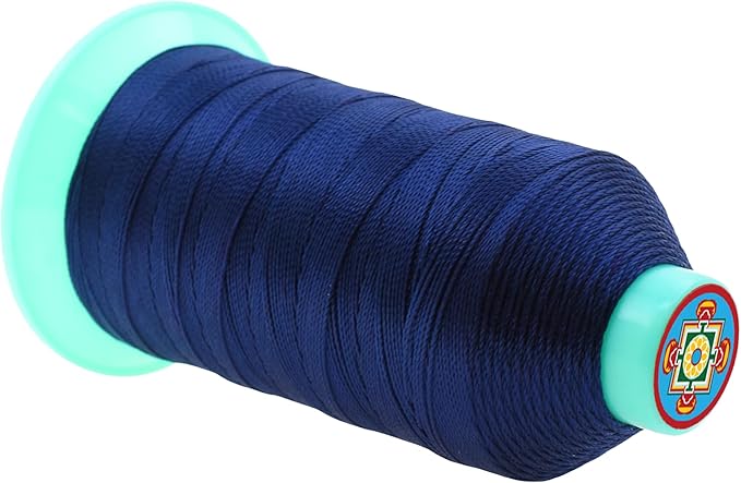 Mandala Crafts Bonded Nylon Thread Dark Blue Heavy Duty Sewing Threads - Image 2