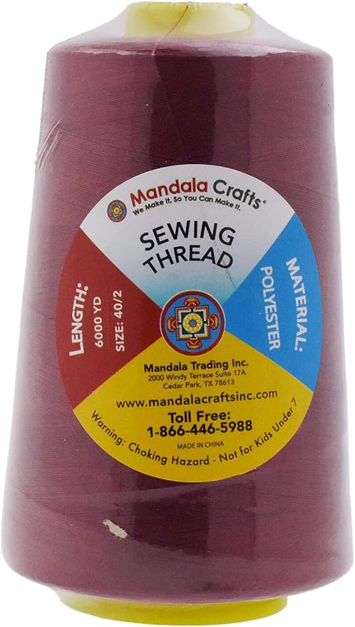 Mandala Crafts 4 Pack of Serger Threads Cones Spools - Image 3