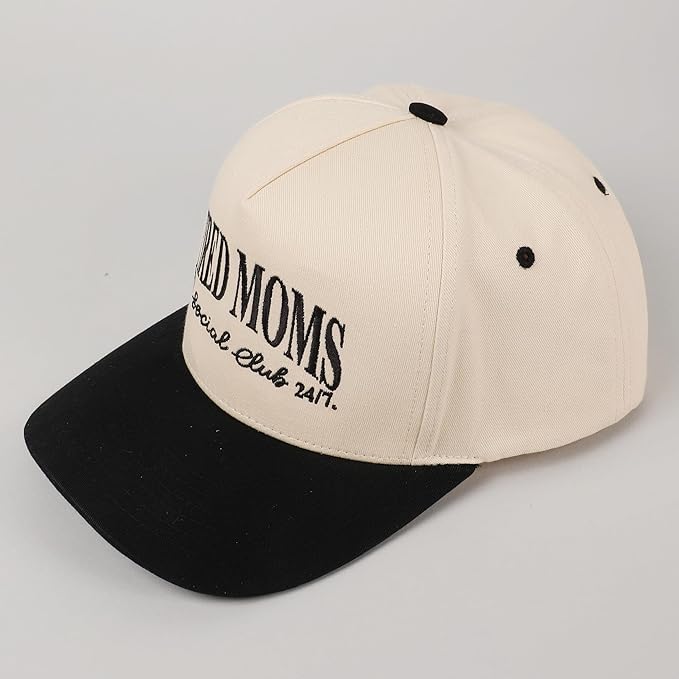 MIRMARU Two-Tone Vintage Canvas Trucker Hats for Men & Women, Adjustable Size Baseball Caps with Trendy Embroidered Design
