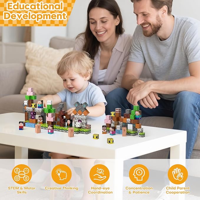 Magnetic Blocks, Magnetic Building Blocks Gryxpox, Magnet Tiles - Image 7
