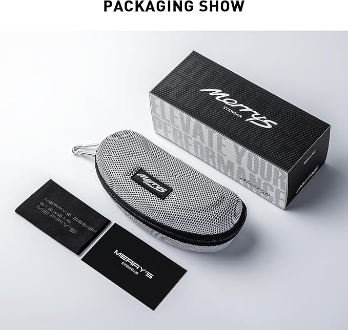 MERRY'S Sports Polarized Sunglasses For Men Women Cycling Running Driving Golf Fishing UV400 Protection S9266