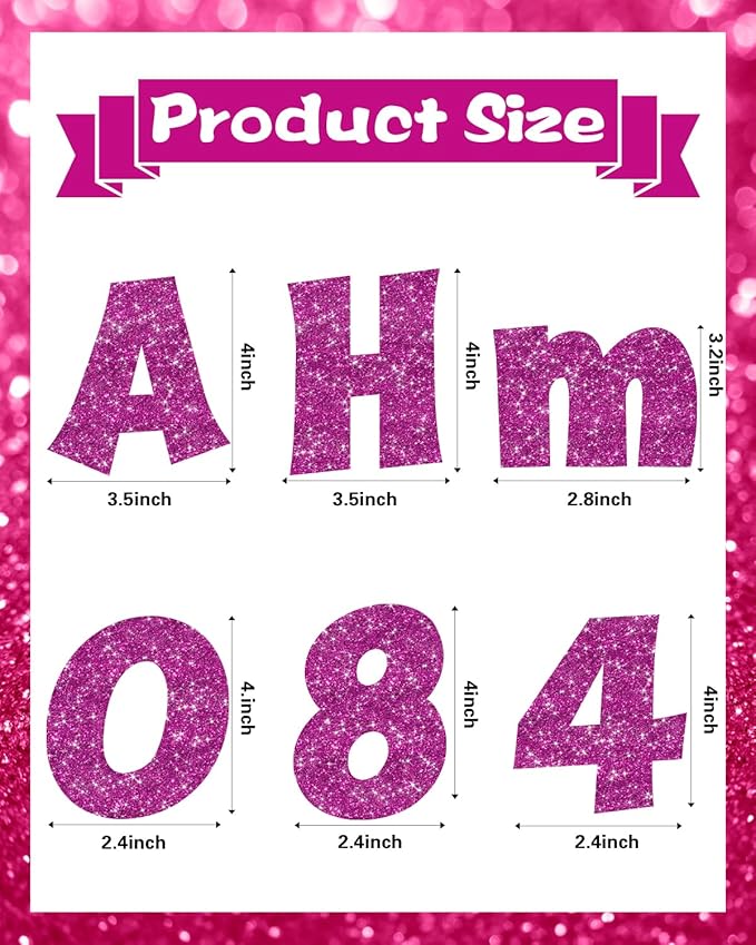 237 Pcs Glitter Bulletin Board Letters, Numbers and Punctuation, Poster Board - Image 3