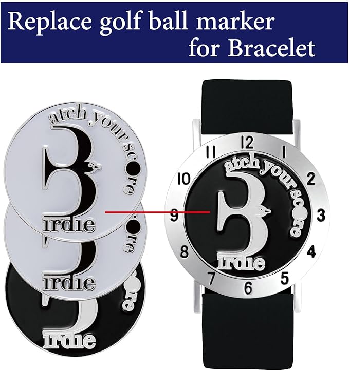 Golf Ball Marker with Golf Stroke Counter Bracelet, Birdie Ball Marker, Golf Accessories for Men and Women, Golf Gifts for Men and Women