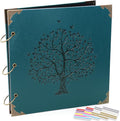 Photo Album DIY Scrapbook, 10x10 inch 50 Pages Vintage Leather Cover Three-Ring by ADVcer