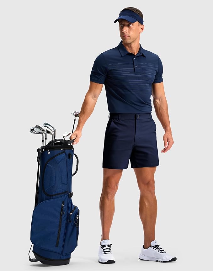 G Gradual Men's Golf Dress Shorts 5"/ 7"/ 9" Stretch Casual Work Flat Front Shorts for Men with 3 Pockets Quick Dry