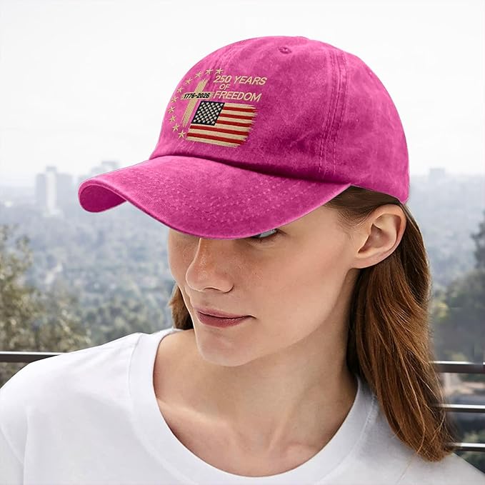 US 250 Years Freedoms 1776-2026 250th Birthday Embroidered Hats Garde Cap for Him