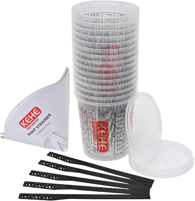 15 PACK Paint Mixing Cups by KEHE REFINISH, 38 oz, Disposable or Reusable by Unknown