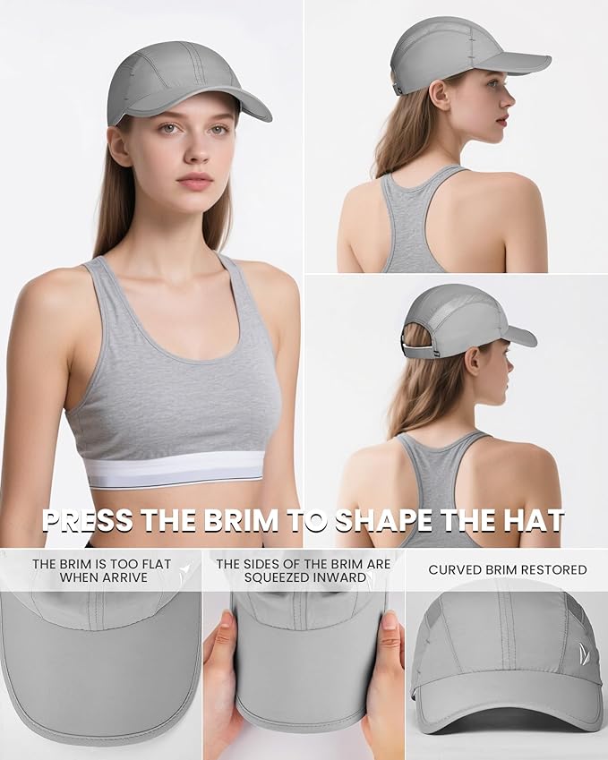 YANIKY Quick-Dry Running Hat for Men & Women Cooling Hat UPF 50+ Thin Baseball Cap Lightweight Breathable Mesh Sport Hats