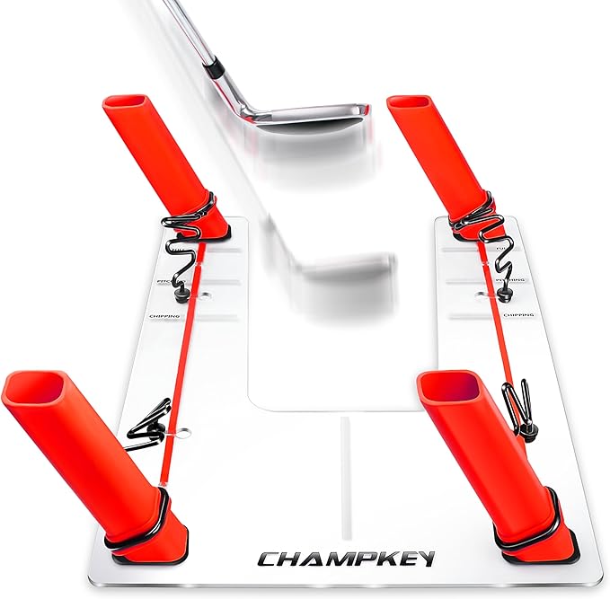 CHAMPKEY Magnetic Golf Swing Trainer - Swing Plane Training Aid - Improve Swing Accuracy and Skills for Indoor and Outdoor Training