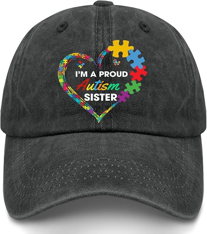 I'm a Pround Autism Uncle Baseball Cap for Mens Fashion Washed Distressed Baseball Caps