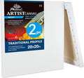 PHOENIX 20x20 Inch 2 Pack Artist Canvas by PHOENIX