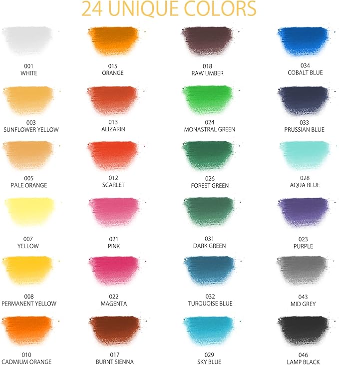 Artecho 24pcs Soft Pastels, Square Chalk - Image 2