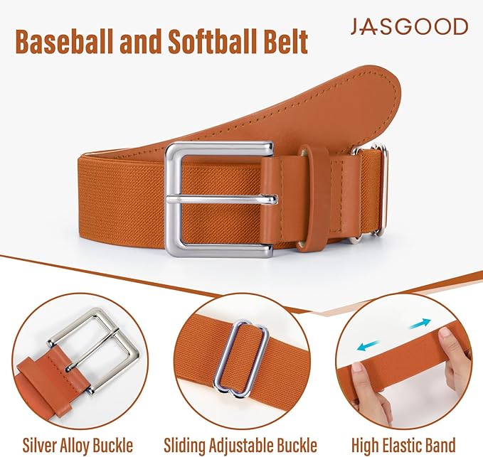 Baseball Socks and Belt for Youth Adult Softball Socks Combo Elastic Waist Belt for Men Kids Boys Girls Women JASGOOD