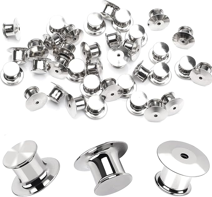 55 Pieces Metal Pin Backs Locking Pin Keepers Locking Clasp by DECYOOL