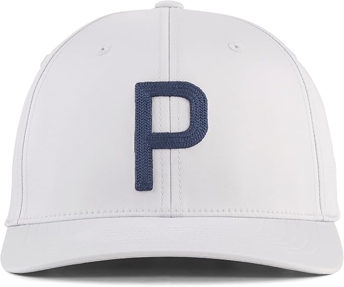 PUMA Heritage P Golf HAT, Platino Silver-DEEP Navy, Adult