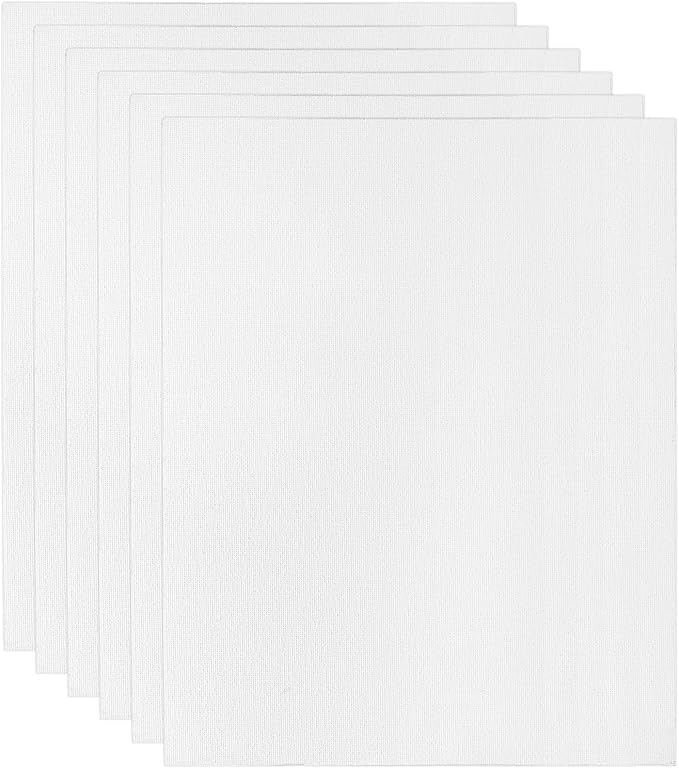 PATIKIL 8x12 Canvas Boards for Painting, 6 Pack 100% Cotton Square Triple by PATIKIL