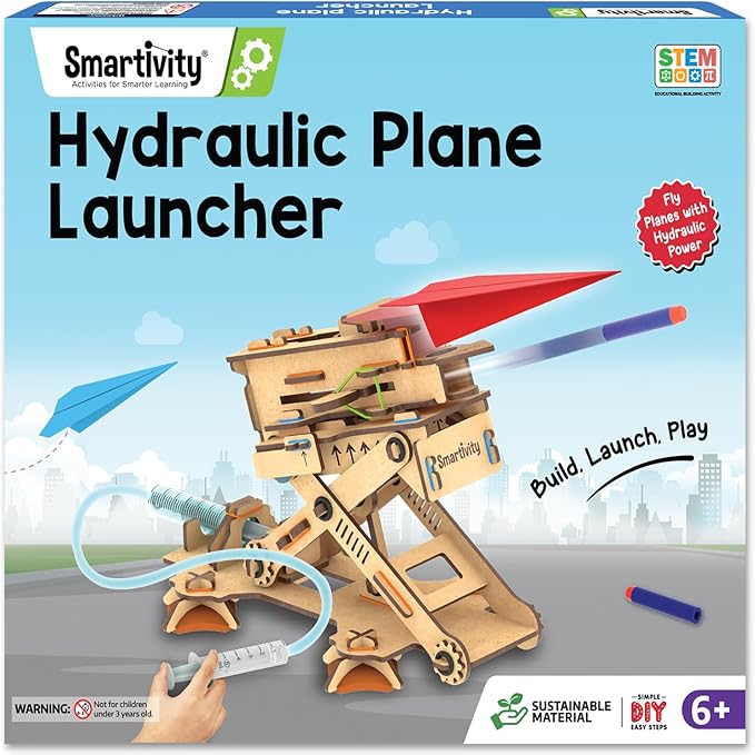 Smartivity DIY 2in1 Hydraulic Airplanes & Darts Launcher STEM Toy by SMARTIVITY