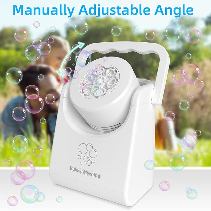Bubble Machine for Kids Toddlers, Automatic Bubble Blower, Portable Adjustable - Image 2