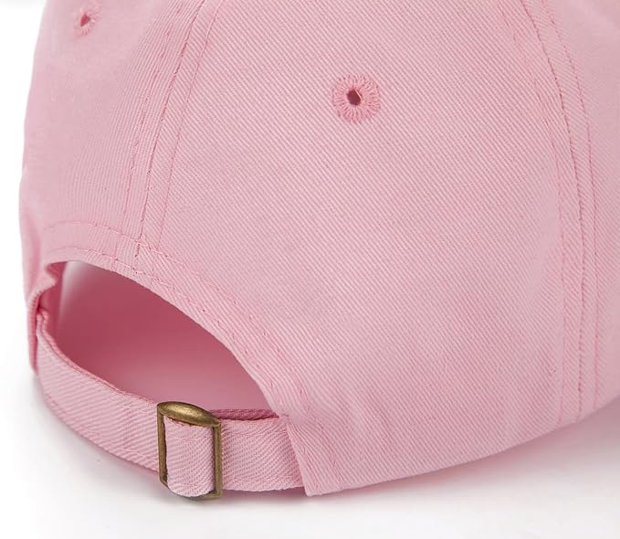 Edoneery Baseball Cap for Kids-Adjustable Washed Cotton Golf Toddler Hat for Boys & Girls