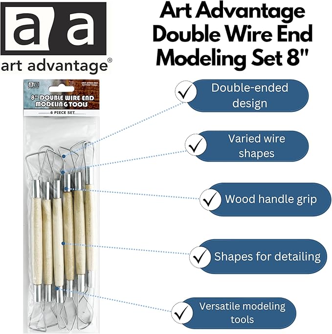 Art Advantage Double Wire End Modeling Tool Set 8" - Image 2