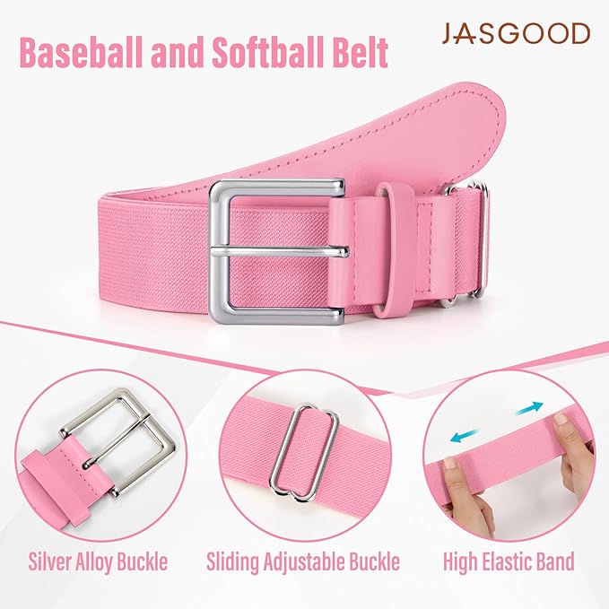 Baseball Socks and Belt for Youth Adult Softball Socks Combo Elastic Waist Belt for Men Kids Boys Girls Women JASGOOD