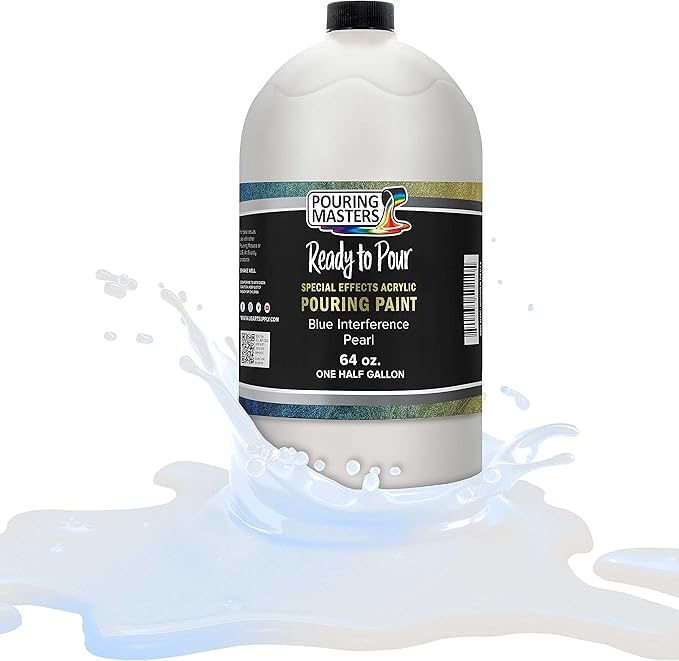 Pouring Masters Blue Interference Pearl Special Effects Acrylic Pouring Paint by USArtSupply