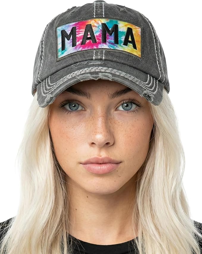 Funky Junque Distressed Vintage Baseball Cap - Embroidered Patch Women's Hat - Holiday, Lifestyle & Patriotic Designs